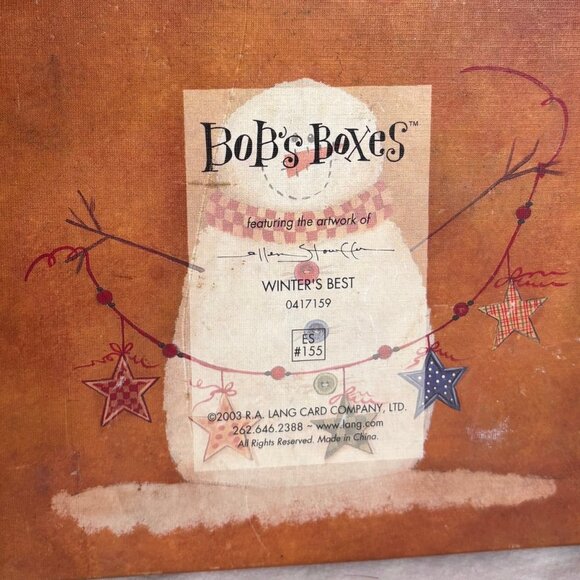 Rustic Primitive Snowman Box - Picture 3 of 8